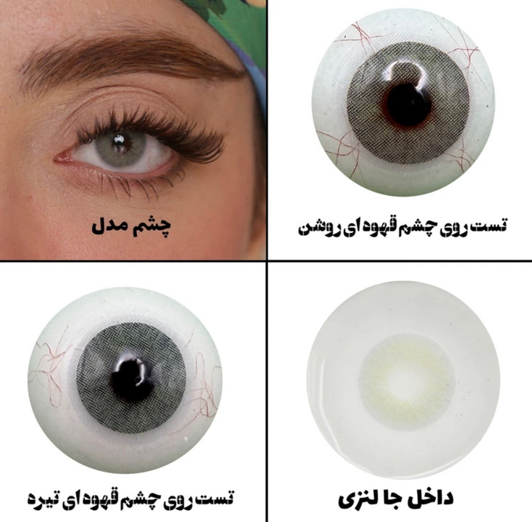 لنز چشم هرا مدل سالانه 06 کد SCA210 رنگ طوسی سبز روشن بدون دور